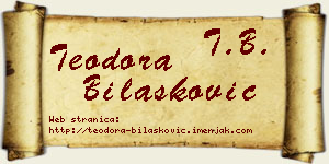 Teodora Bilašković vizit kartica